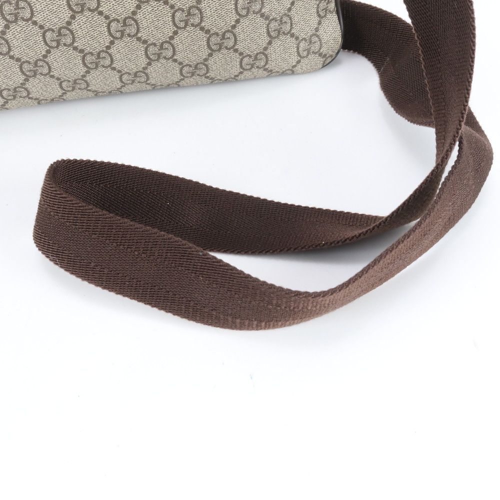 Gucci GG Supreme Leather Shoulder Bag Crossbody Messenger Business Brown — view 2