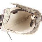 Gucci GG Supreme Leather Shoulder Bag Crossbody Messenger Business Brown — view 8