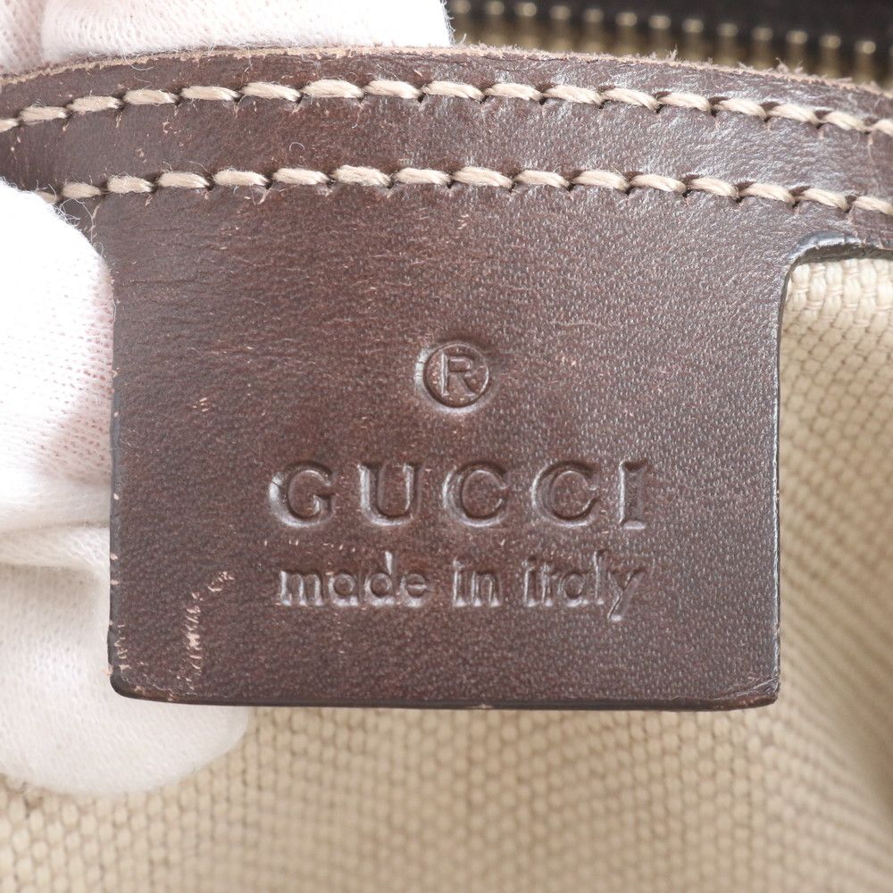 Gucci GG Supreme Leather Shoulder Bag Crossbody Messenger Business Brown — view 9