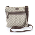 Gucci GG Supreme Leather Shoulder Bag Crossbody Messenger Business Brown