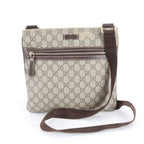 Gucci GG Supreme Leather Shoulder Bag Crossbody Messenger Business Brown