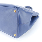 Prada Saffiano Galleria Leather Tote Triangle Logo Blue — view 4
