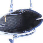 Prada Saffiano Galleria Leather Tote Triangle Logo Blue — view 7