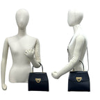 Celine Vintage Logo Calf Leather 2-Way Mini Tote Shoulder Bag Navy — view 2