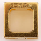 Hermes Cube Cage Ash Gold Plated Orange Pendant — view 8