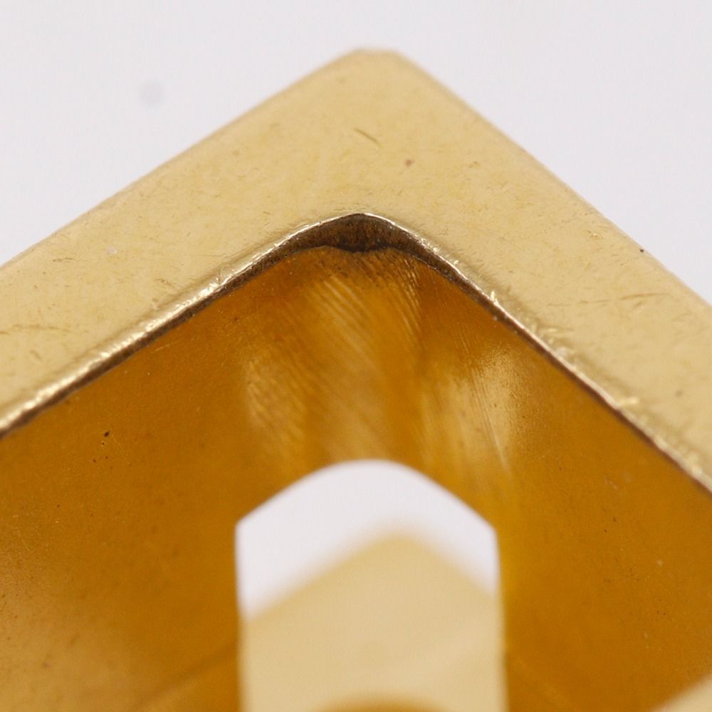 Hermes Cube Cage Ash Gold Plated Orange Pendant — view 6
