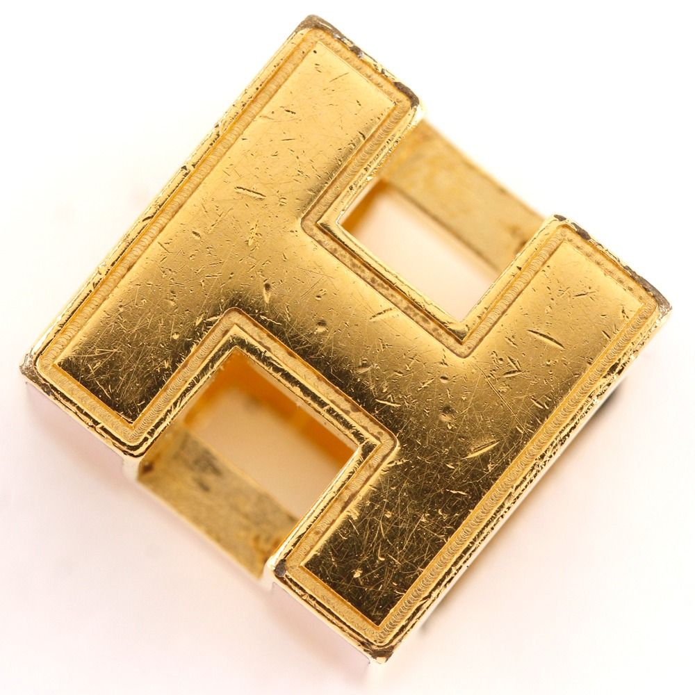 Hermes Cube Cage Ash Gold Plated Orange Pendant — view 4