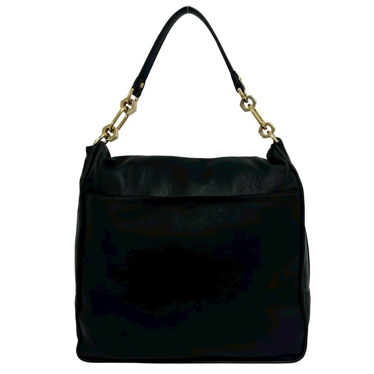 Loewe Maia Anagram Logo Nappa Leather Shoulder Bag Black — view 3