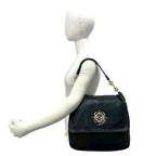 Loewe Maia Anagram Logo Nappa Leather Shoulder Bag Black — view 2