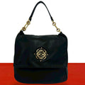Loewe Maia Anagram Logo Nappa Leather Shoulder Bag Black