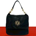 Loewe Maia Anagram Logo Nappa Leather Shoulder Bag Black