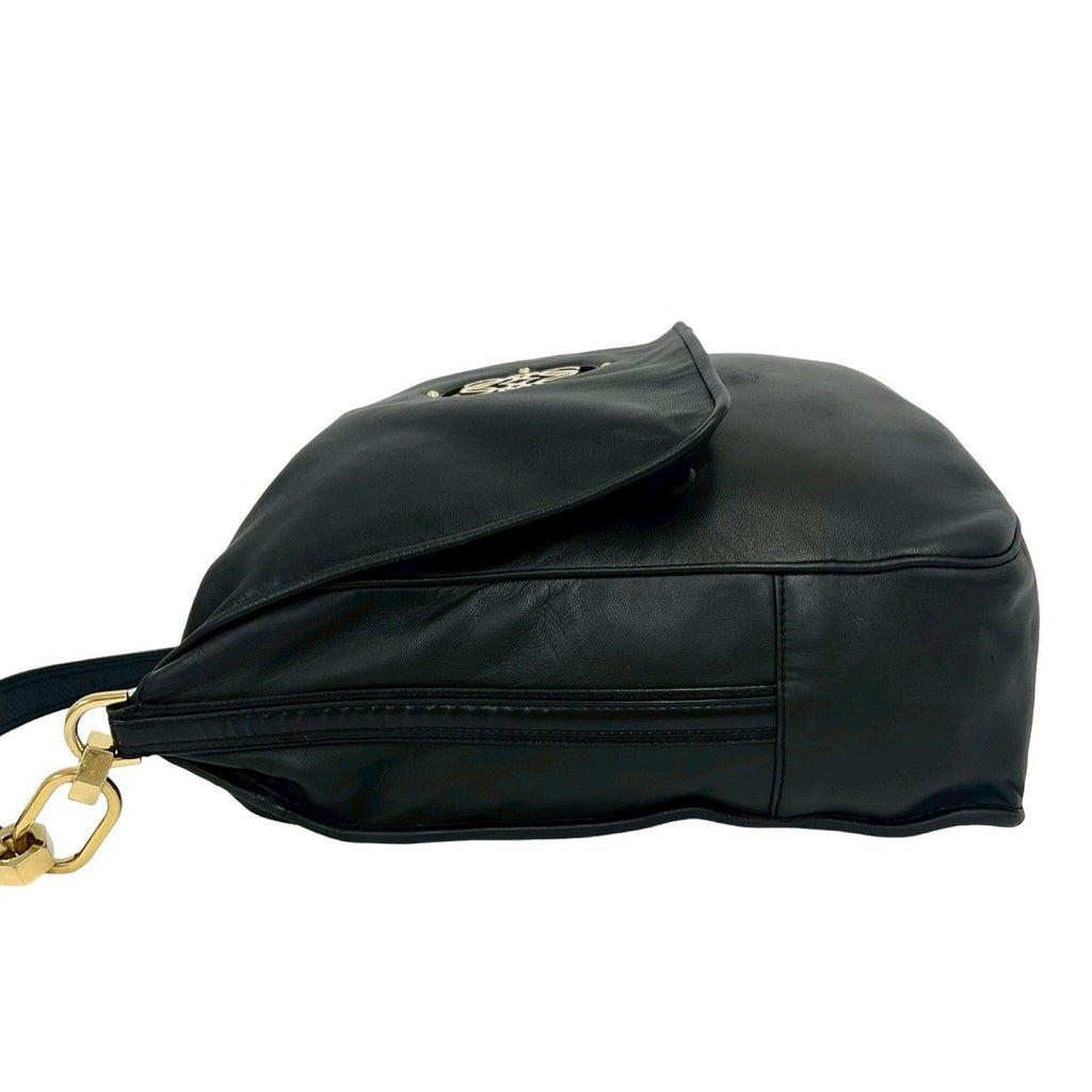 Loewe Maia Anagram Logo Nappa Leather Shoulder Bag Black — view 5