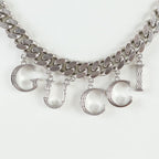 Gucci Script Logo Choker Necklace Silver — view 2