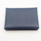 Hermes Calvi Duo Veau Epsom Navy Coin Case Business — view 3