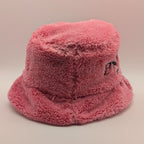 Prada Bucket Hat Terry Fur Pink Logo — view 3