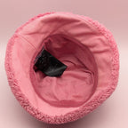 Prada Bucket Hat Terry Fur Pink Logo — view 6