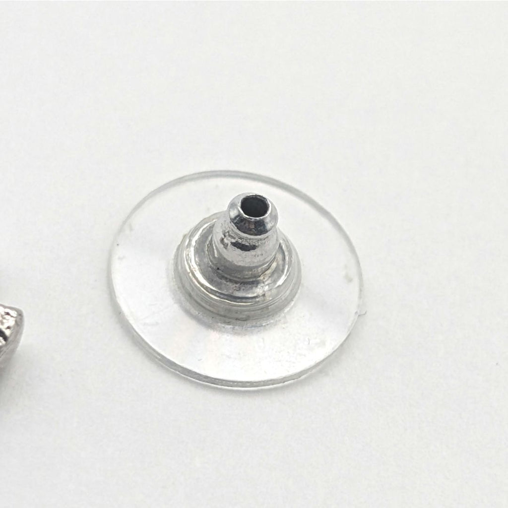Chanel Earrings CC Logo Silver Rhinestone Recent — view 5