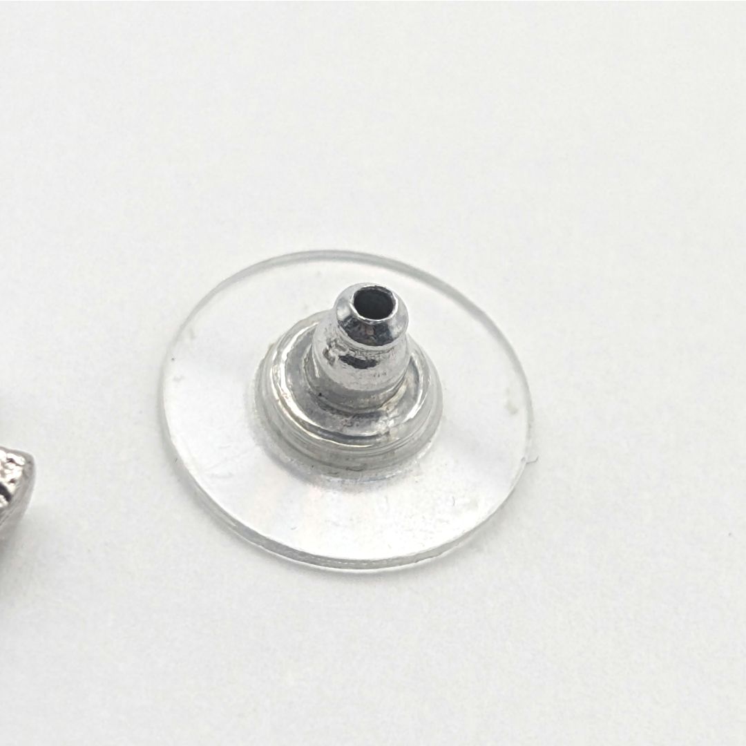 Chanel Earrings CC Logo Silver Rhinestone Recent — view 5