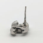 Chanel Earrings CC Logo Silver Rhinestone Recent — view 4