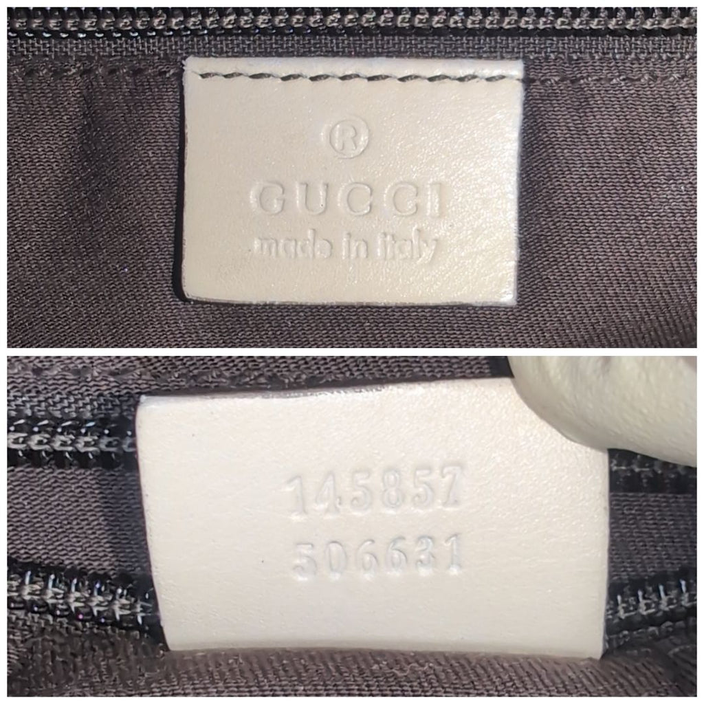 Gucci GG Canvas Shoulder Bag Crossbody Cross Brown White — view 9