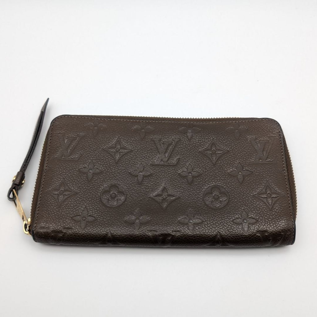 Louis Vuitton Zippy Organizer Monogram Empreinte Brown Wallet Zip Around Travel