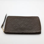 Louis Vuitton Zippy Organizer Monogram Empreinte Brown Wallet Zip Around Travel
