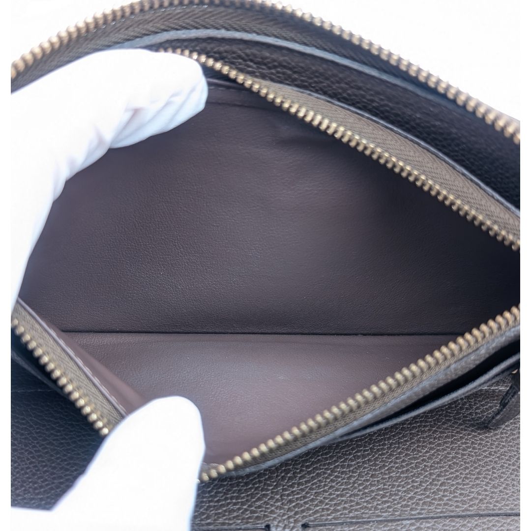 Louis Vuitton Zippy Organizer Monogram Empreinte Brown Wallet Zip Around Travel — view 8