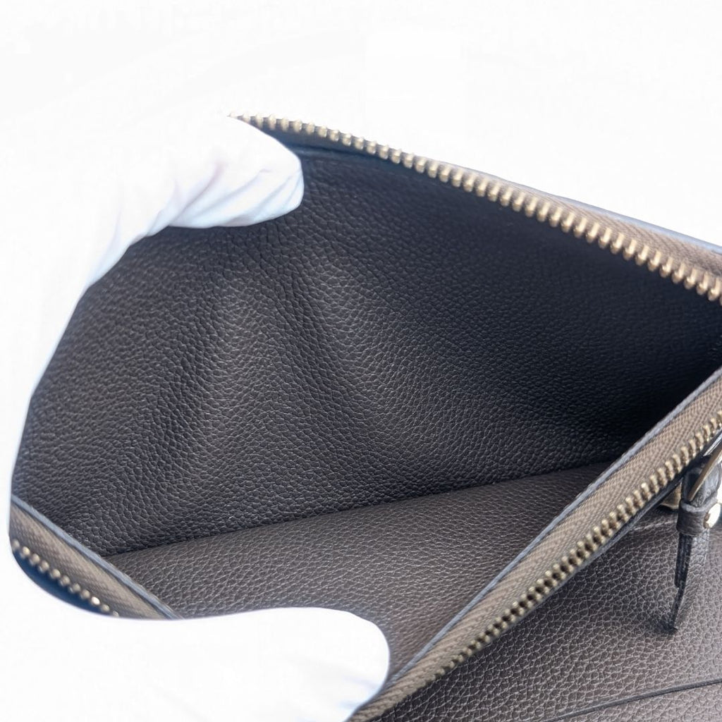 Louis Vuitton Zippy Organizer Monogram Empreinte Brown Wallet Zip Around Travel — view 9