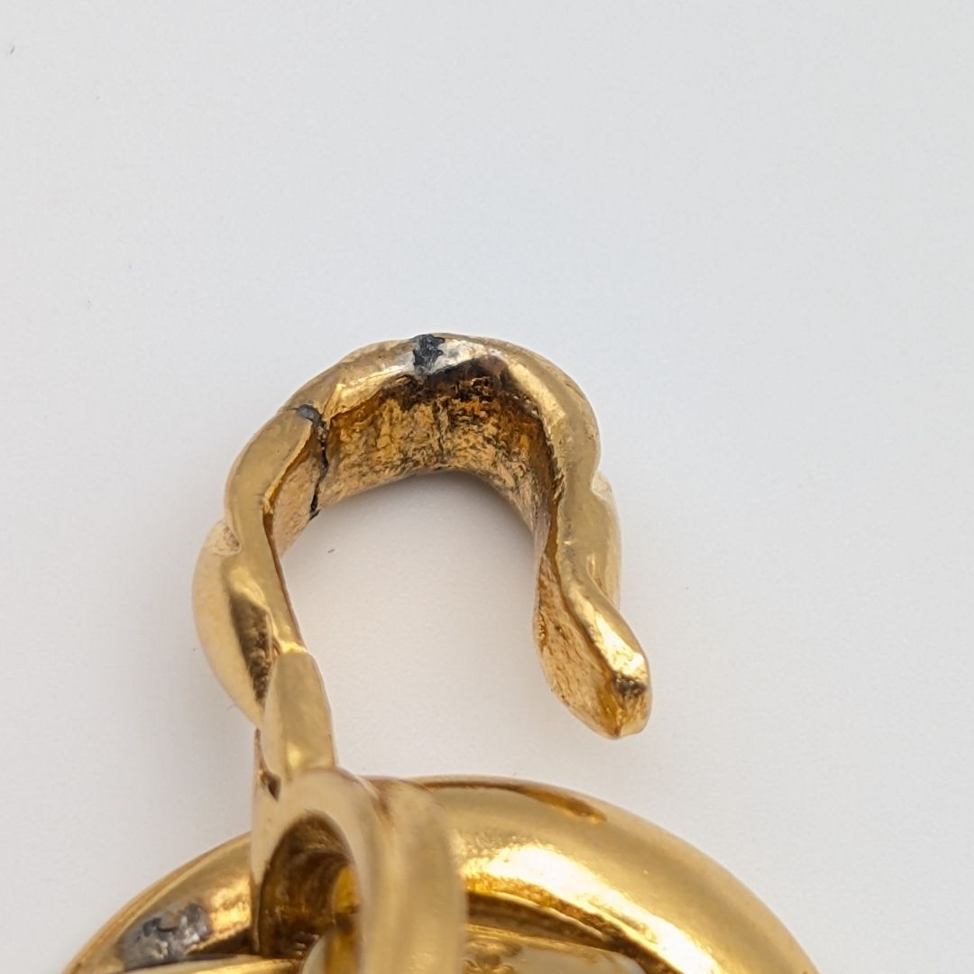 Chanel Quilted Gold Chain Long Necklace Vintage — view 4