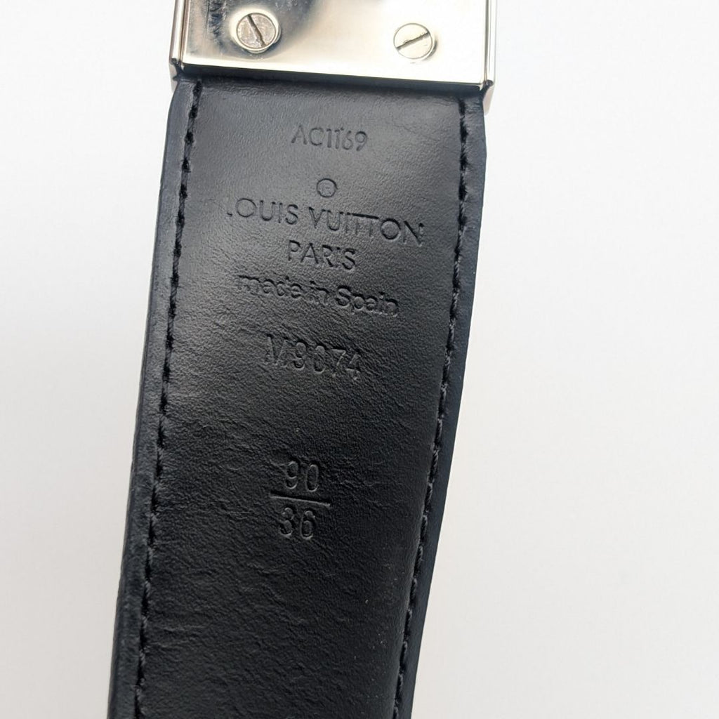 Louis Vuitton Ceinture Seattle Damier Graphite Black Belt — view 7