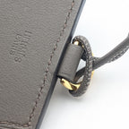 Hermes Montpetit Kelly GM Etain Leather Gray Gold Bag Motif Necklace — view 4
