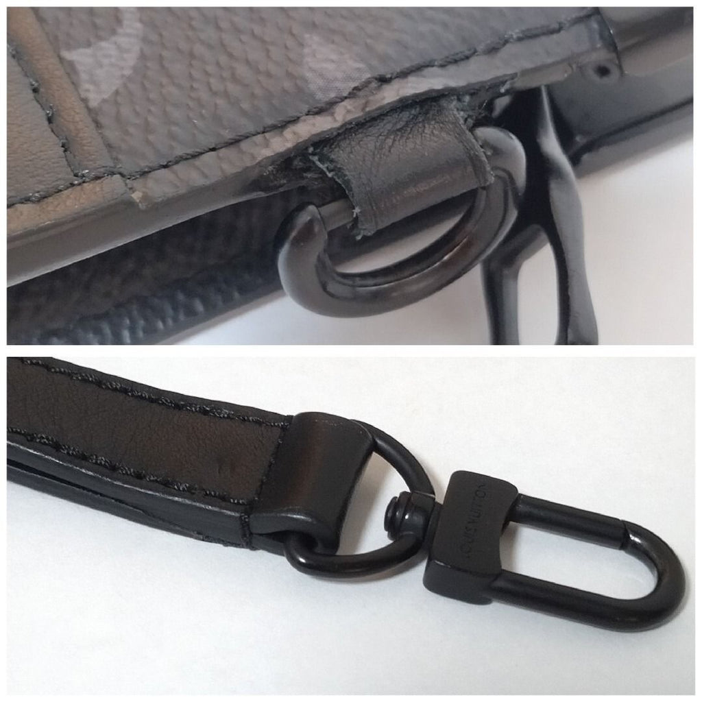 Louis Vuitton Monogram Eclipse Trunk Pochette Clutch Black — view 7
