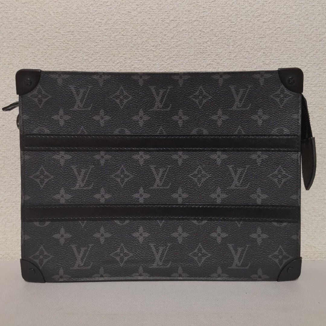 Louis Vuitton Monogram Eclipse Trunk Pochette Clutch Black — view 2
