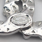 Chanel Earrings CC Logo Silver Rhinestone Recent — view 6