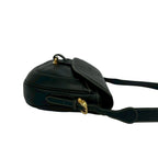 Loewe Vintage Anagram Log Leather Shoulder Bag Pochette Crossbody Black — view 6
