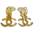 Chanel Large Earrings CC Logo Gold — view 8