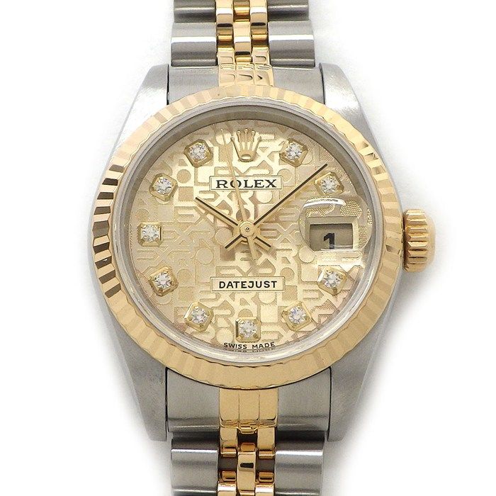 Rolex Watch Datejust No 10 Points Diamond Index Champagne Color Computer Dial
