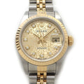 Rolex Watch Datejust No 10 Points Diamond Index Champagne Color Computer Dial