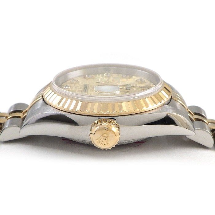 Rolex Watch Datejust No 10 Points Diamond Index Champagne Color Computer Dial — view 2