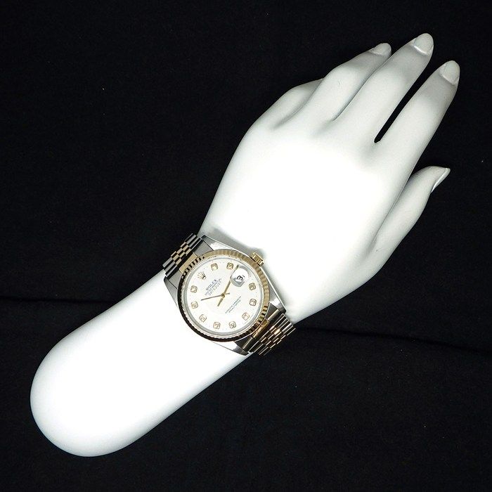 Rolex Watch Datejust S Number 10 Points Diamond Index White Dial Date 18k — view 9