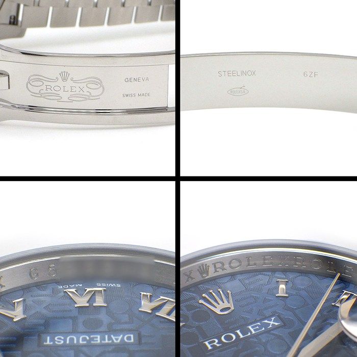 Rolex Watch Datejust No Roulett Blue Computer Dial Roman Index Date 18k White — view 5