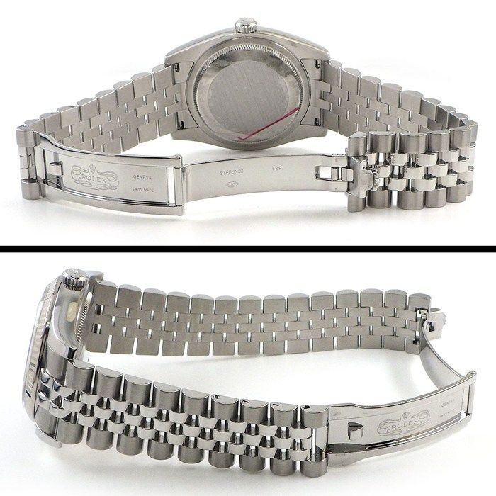 Rolex Watch Datejust No Roulett Blue Computer Dial Roman Index Date 18k White — view 3