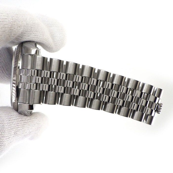 Rolex Watch Datejust No Roulett Blue Computer Dial Roman Index Date 18k White — view 7