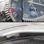 Rolex Watch Datejust No Roulett Blue Computer Dial Roman Index Date 18k White — view 6