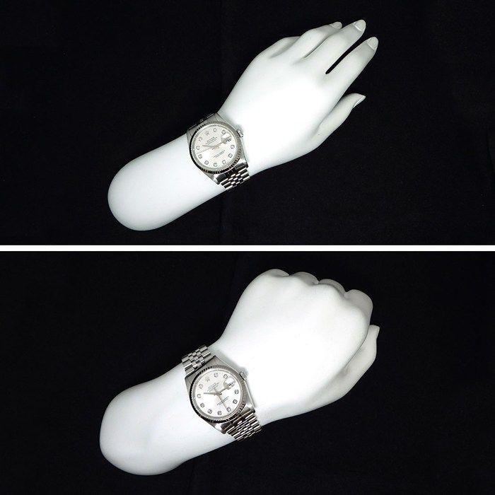 Rolex Watch Datejust T Number 10 Points Diamond Index Silver Sunray Dial Date — view 9