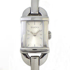 Gucci Watch Bangle Horsebit Sunray Silver Dial SS Quartz Analog