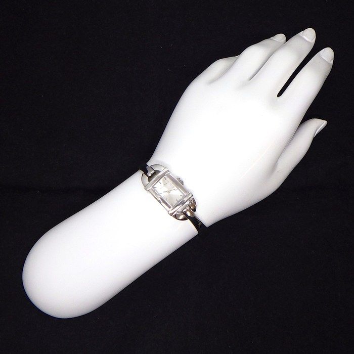 Gucci Watch Bangle Horsebit Sunray Silver Dial SS Quartz Analog — view 7