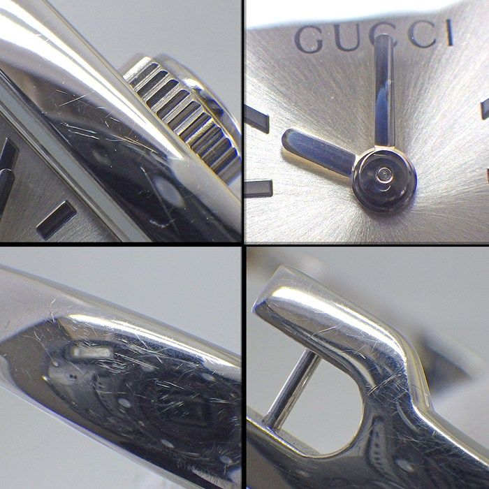 Gucci Watch Bangle Horsebit Sunray Silver Dial SS Quartz Analog — view 6