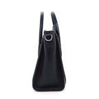Celine Shoulder Bag Luggage Nano Black Drummed Calfskin Silver — view 3