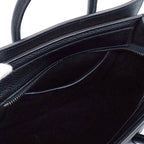 Celine Shoulder Bag Luggage Nano Black Drummed Calfskin Silver — view 6